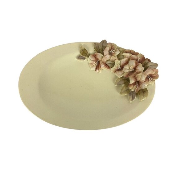 Croscill Charlotte Floral Ceramic Tissue Box Cover & Soap Dish Set Cottagecore - Picture 8 of 10